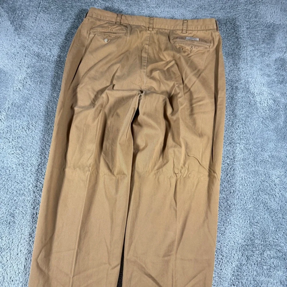Vintage Polo Ralph Lauren Hammond Pant‎ Mens 42x30 Khaki Double Pleated Chino